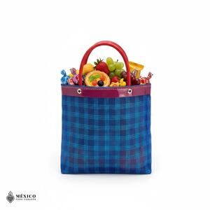 Mini Mexican Market Bag – Reusable Plastic Tote, Traditional Handcrafted Style